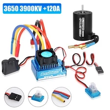 3650-3900KV Brushless Motor + 120A ESC Combo Set for 1/10 1/8 1/12 RC Car Truck