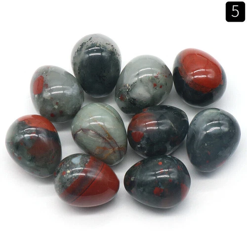20PCS Lots Mix Natural Stone Gemstone Crystal Sphere Healing Massager Egg - Picture 21 of 21