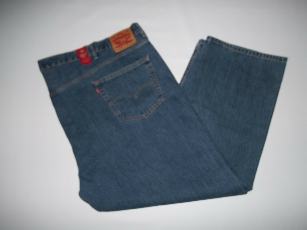 LEVI'S 505 Blue Wash Denim Regular Fit Straight JEANS Big Mens