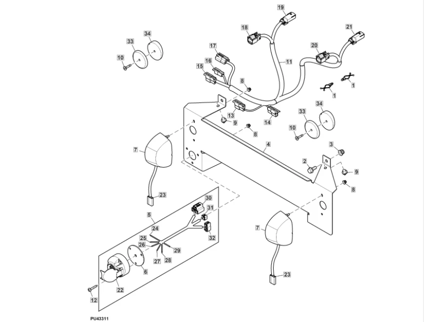 AM137917: лампа для номерного знака John Deere Gator (12-24 В) - Изображение 4 из 4