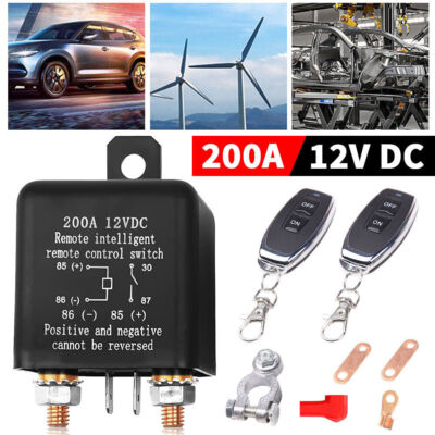 12V Auto Pkw Batterie Trennrelais Trennschalter Universal mit 2x Fernbedienung