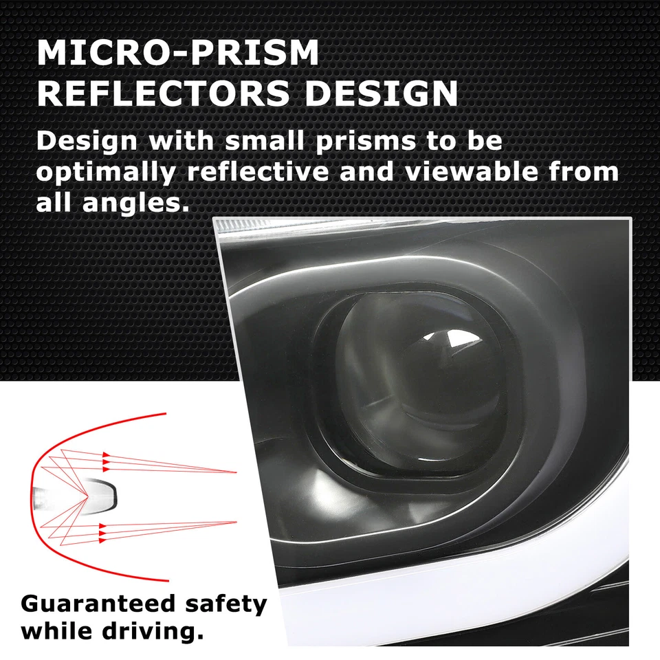 For 2007-2013 Chevy Silverado 1500 2500 3500 LED Headlights Projector Black - Image 4 of 4