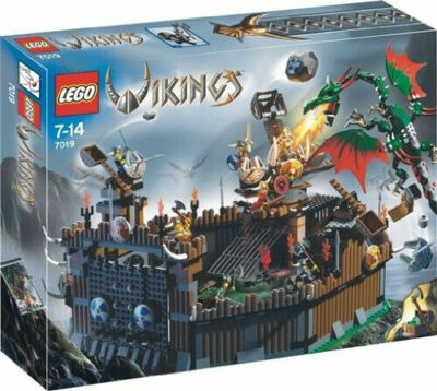 NISB LEGO Viking Fortress vs. the Fafnir Dragon (7019