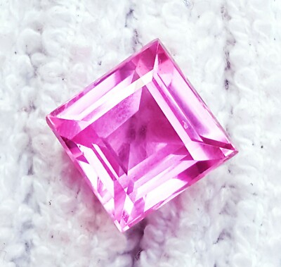 Natürlich Rosa Saphir 8 Um 10 Karat Lose Edelstein Quadratform Zertifiziert R158