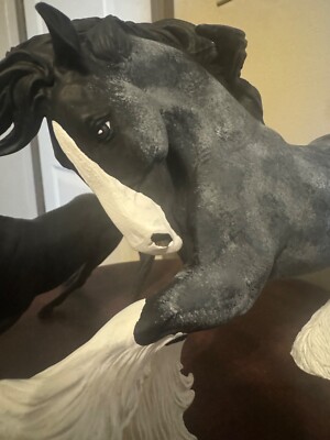 breyer horses custom, Black Roan Gypsy Vanner Stallion