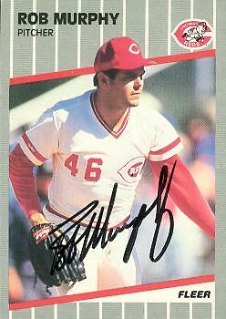 Rob Murphy autographed Baseball Card (Cincinnati Reds) 1989 Fleer