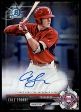 Cole Stobbe Card 2017 Bowman Chrome Prospect Autographs #CPACS 