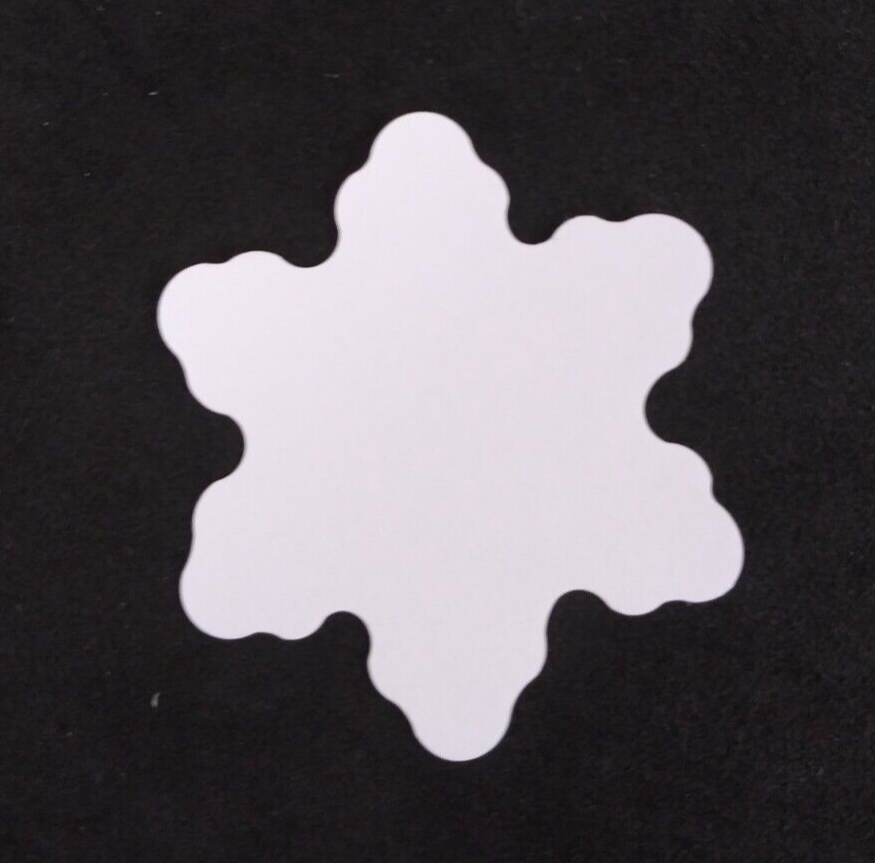 Floral Center Unique Winter Christmas Snowflake Sticker 2
