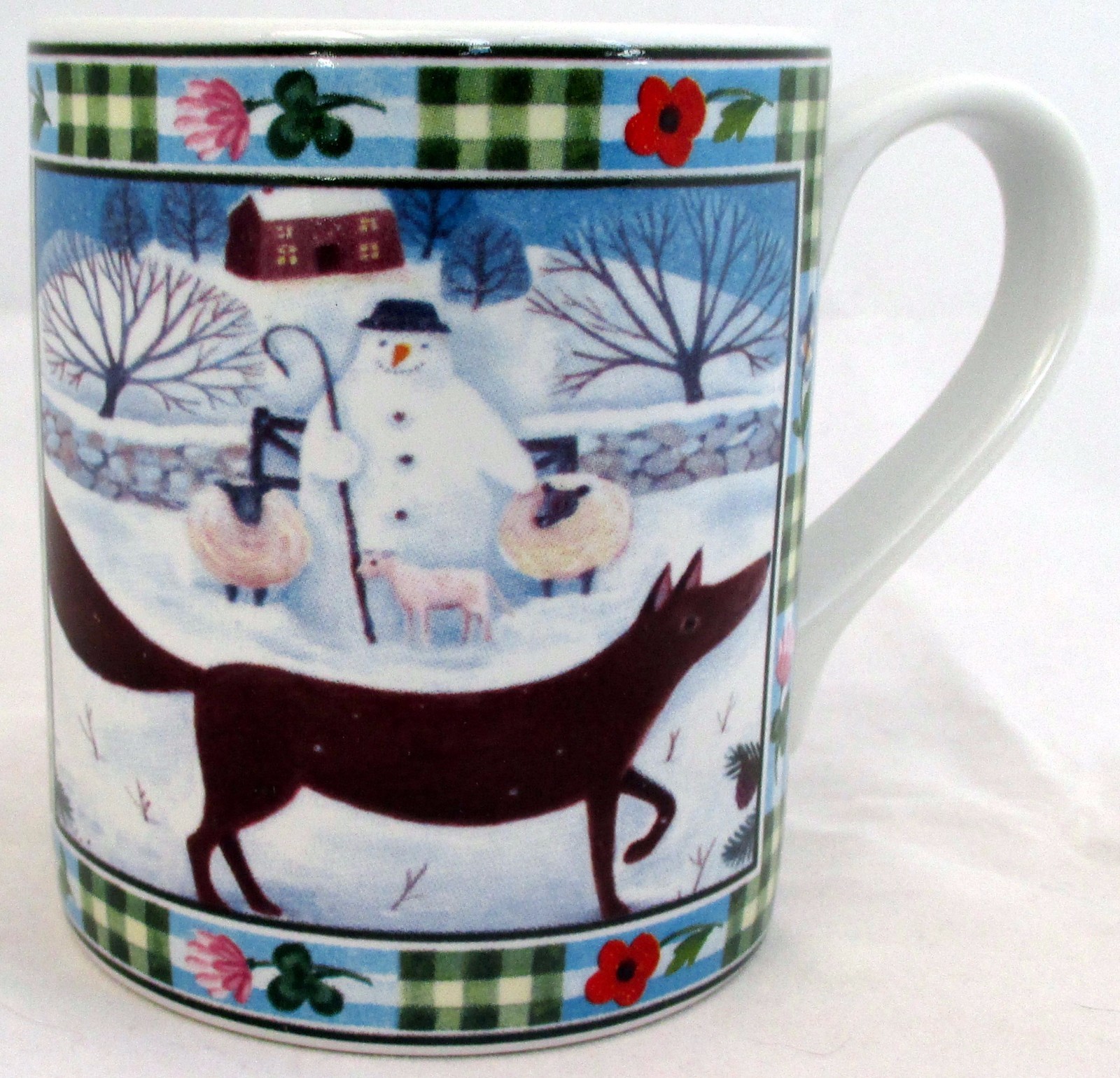 Fox Mug Exclusive Funny & Cute Fox Farm Scene Porcelain Cup Hand Decorated in UK