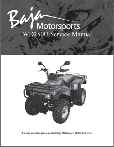 Baja Wilderness Trail 250 ( WD250-U ) Service& Parts Manual on a CD  --  WD250U - Picture 1 of 5