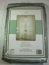 Bed Bath & Beyond Voile Sheer Curtain Panel 59" x 63" Ivory One Rod Pocket Panel