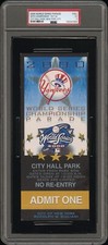 2000 NEW YORK YANKEES WORLD SERIES PARADE FULL TICKET 26TH CHAMPIONSHIP PSA 5 (4