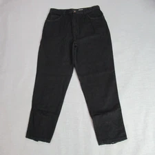 Vintage Gitano Jeanswear Jeans Womens Size 16 Short Black Tapered Punk Retro 90s