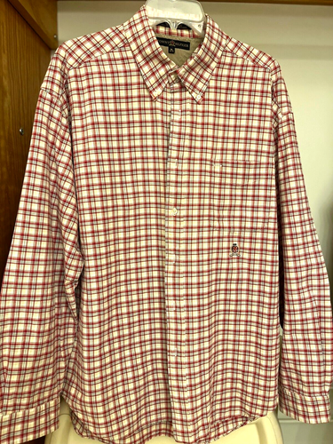 Vintage Tommy Hilfiger Logo Long Sleeve Button Down Shirt Men's XL Plaid Red - Picture 11 of 11