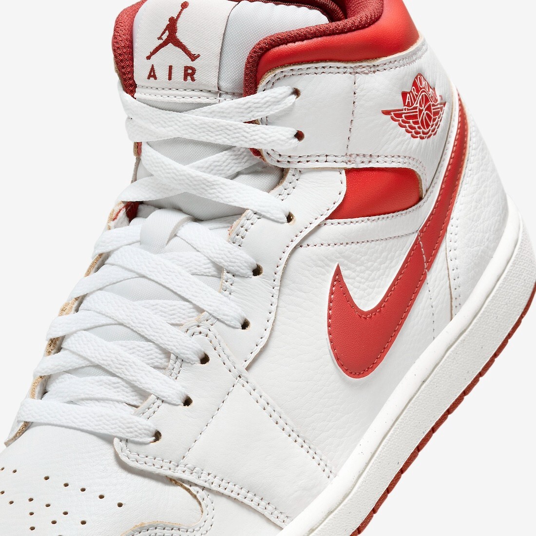 Men's Size 12 - Air Jordan 1 SE Mid White Dune Red | New In
