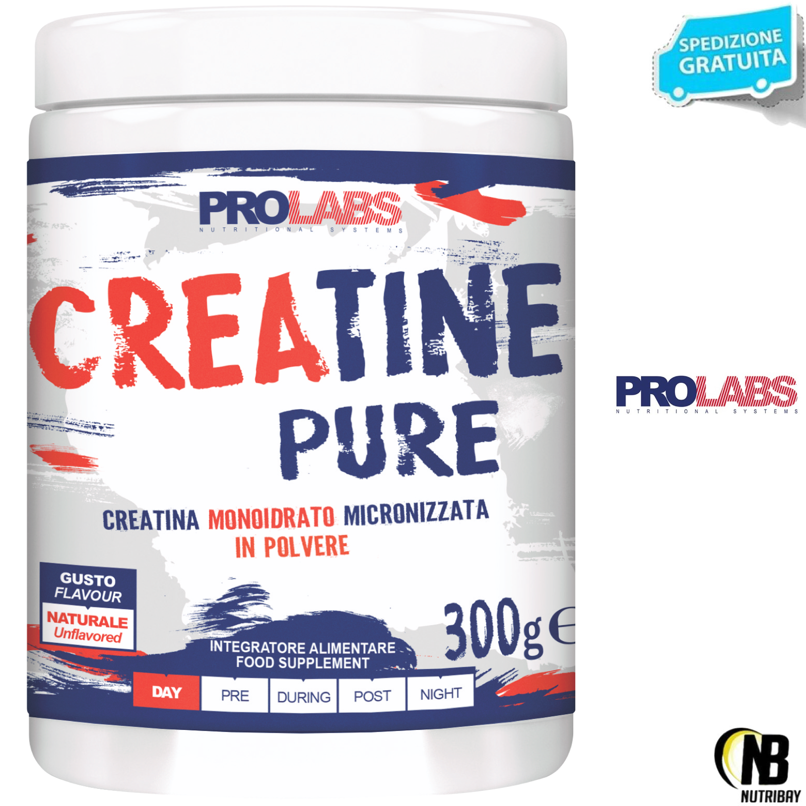Prolabs Creatine Pure 300 gr Creatina Monoidrato Micronizzata in Polvere