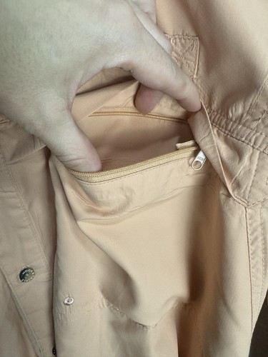 Hook & Tackle Fishing Shirt Sz L Peach Orange Vented Mesh Pockets SPF Quick Dry - Picture 10 of 14