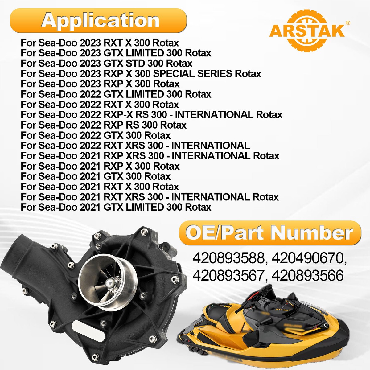 Supercharger Assembly 420893588 for Seadoo Sea Doo GTX RXP