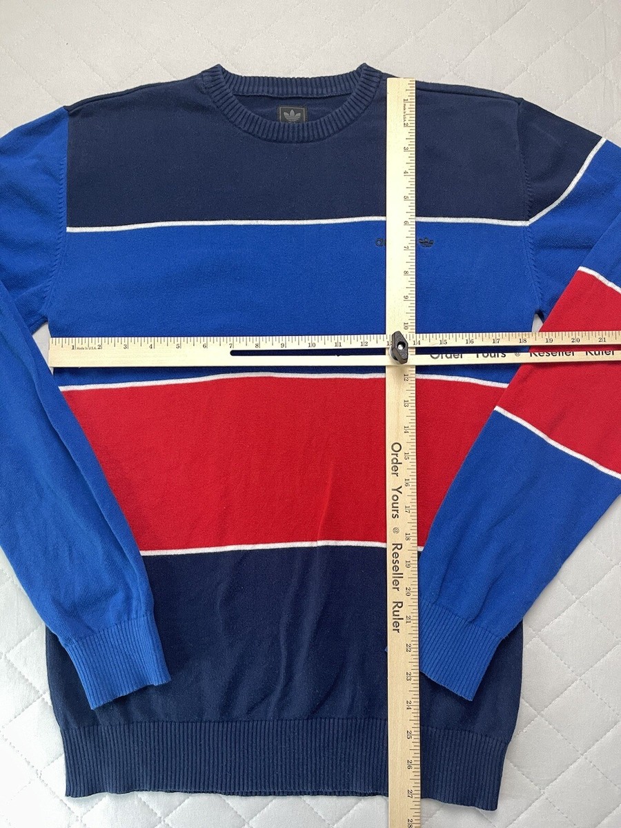 Vintage Adidas Original Crewneck Knit Sweater Men's Medium Red