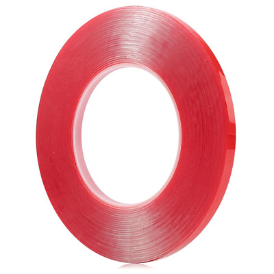 Extra Strong Double-Sided Tape, 10m x 5mm Transparent Adhesive Roll