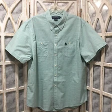 Mens US Polo Assn Green Shortsleeve Shirt Size XXL