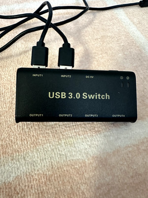 USB 3.0 Switch Selector 4 Outputs Two Inputs Computer Accessory Switcher KVM