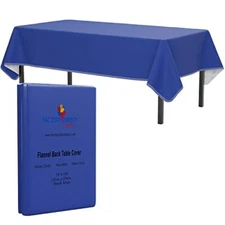 Vinyl Tablecloths - 54 In. x 108 In. - Pack Of 1 54 Inch. X 108 Inch. Dark Blue