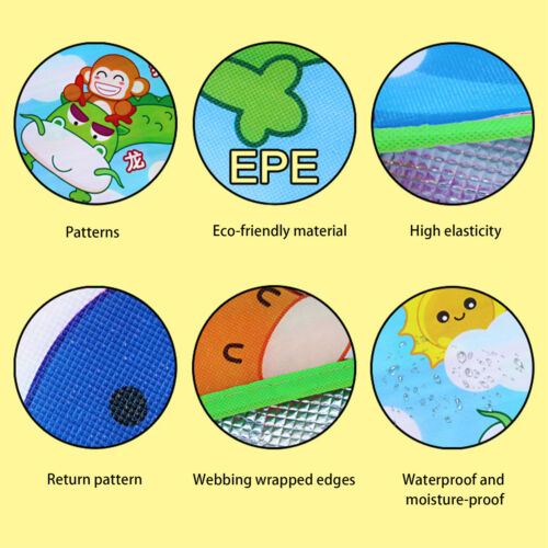 Newborn Crawling Mat Hexagon Educational Elastic Play Mats Soft Waterproof - Picture 3 of 14