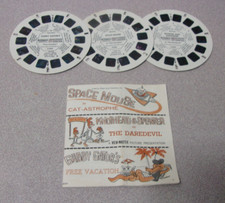 Vtg WOODY WOODPECKER SPACE MOUSE VIEW-MASTER REELS w/booklet B-509 1964