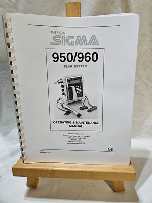 American Sigma 950/960 Flow Meters Operating & Maintenance Manual 1998