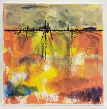 No.646 Original Abstract Modern Minimal Contemporary Painting By K.A.Davis 