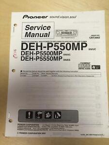 Pioneer Service Manual for the DEH P550MP P5500MP P5550MP Car Stereo mp