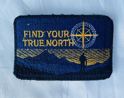 ''Find Your True North'' - GORUCK style - Hook and Loop Backing Patch