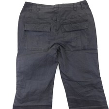 Free People Womens Cargo Pants Size 2 Black Mid Rise Cotton Straight