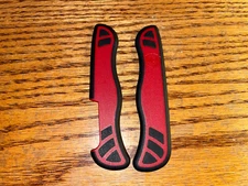 NEW Victorinox Swiss Army Knife 111mm HANDLE 2 Piece KIT in RED DUAL GRIP