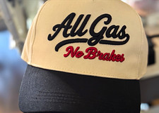 All Gas No Brakes Beige/Black Solid Snapback ...