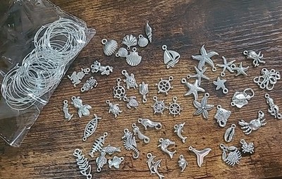 Wein selber machen Charms 50 Stck. Silberlegierung Set inkl Charms Weinglas Dekoration