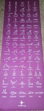 Purple New Me Fitness Yoga Mat For Beginners With Poses Printed On Mat