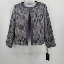 Women's Worth New York Tweed Silk Lined Blazer Jacket Size 12 NEW A4