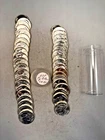 1960P WASHINGTON QUARTER 90% SILVER CH. BU BRILL UNC 40 COIN ROLL TYPE B REVERSE