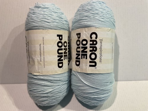 2ct Yarnspirations Caron One pound yarn mint green acrylic 16 oz 812 yd each - Picture 4 of 4
