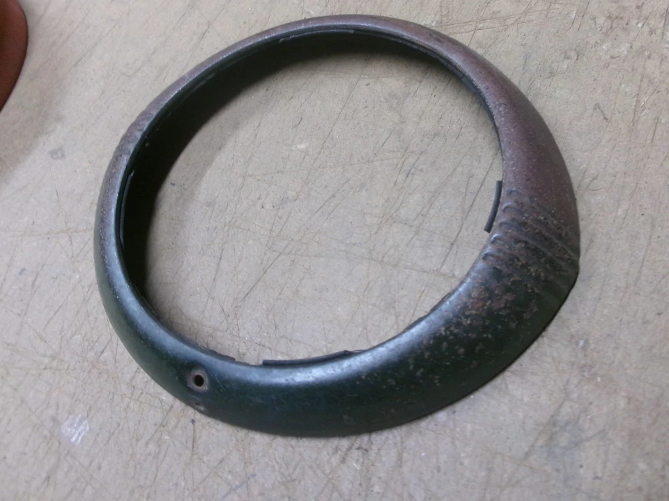 1946 1948 PAR DE MOLDURA DE FAROL DE CARRO CHEVROLET VINTAGE ORIGINAIS CUPÊ SEDÃ GM - Imagem 4 de 4