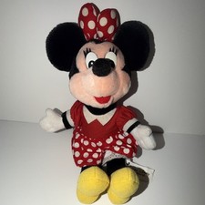 Vintage Walt Disney World Minnie Mouse Plush Red Polka Dot Dress Disney Parks