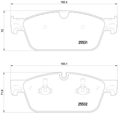 BREMBO P 50 112 Bremsbelagsatz, Scheibenbremse for MERCEDES-BENZ