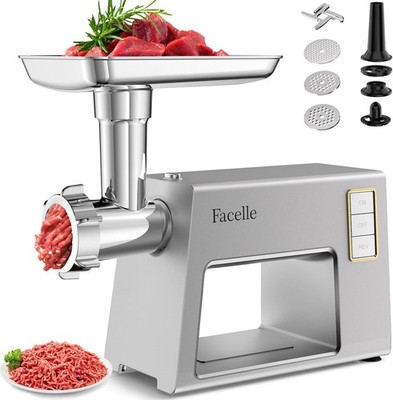 Facelle Electric Meat Grinder for Home Use, Mincer Machine with Stainless Steel