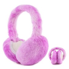 Yuoahcn Toddler Kids Winter Earmuffs Girl Warm Ear Tie-dye White-deep Purple