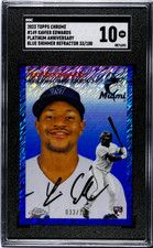 2023 Topps Chrome Platinum #149 Xavier Edwards Blue Shimmer Ref #/150 (SGC 10)