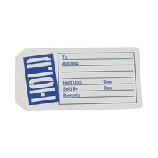 SSWBasics Blue/White Hold Slit Tags 2-3/8"W x 4-3/4"H  - Box of 1,000