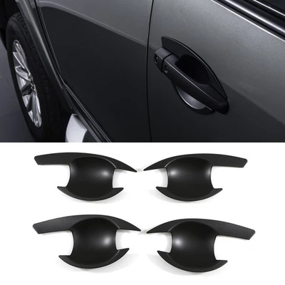 KIT DE PROTECTIONS DE POIGNÉES DE PORTE NOIRES POUR MITSUBISHI L200 TRITON 15-18 - Photo 1/4