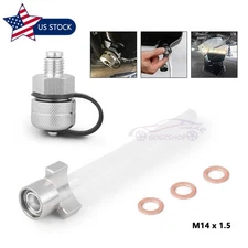Quick Twist Oil Drain Valve for M14-1.50 with Stainless Drain Hose Attachment